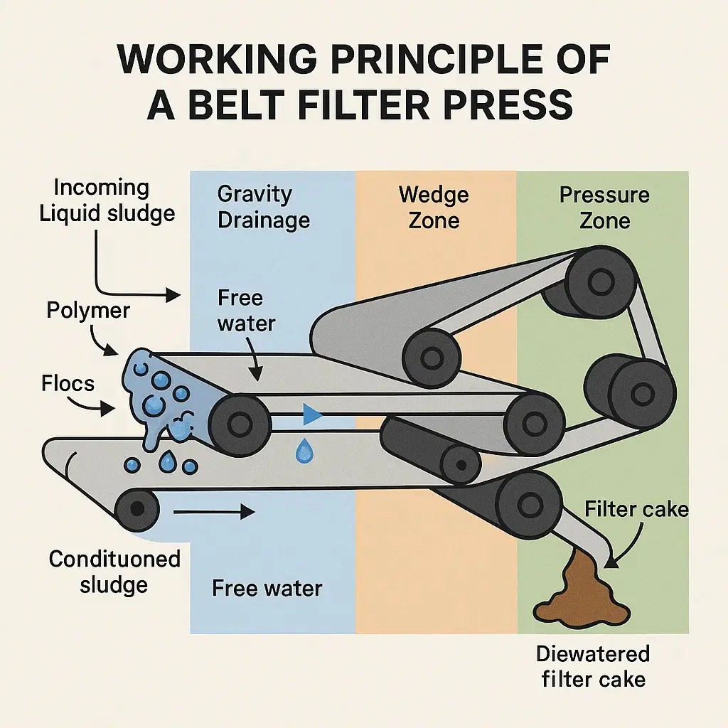 Belt Filter Press for Mining Tailings Dewatering & Dry Stacking